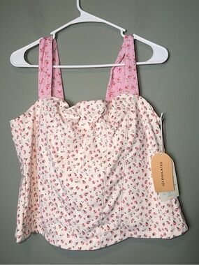 Blogilates Women’s Tiny Bows Corset Tank Size 1X New with tags